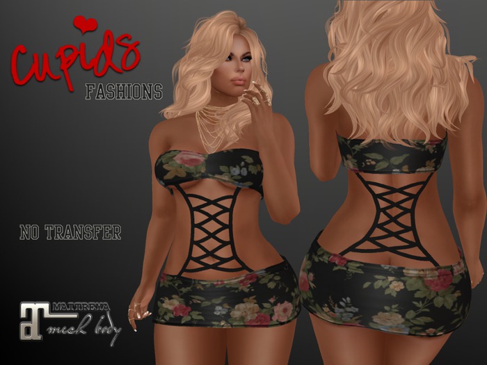 *CF* LATTICE MINI MAITREYA BLACK FORAL