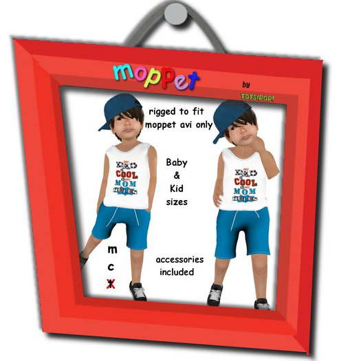 Moppet Dad's Cool Mom Rules Shorts Set