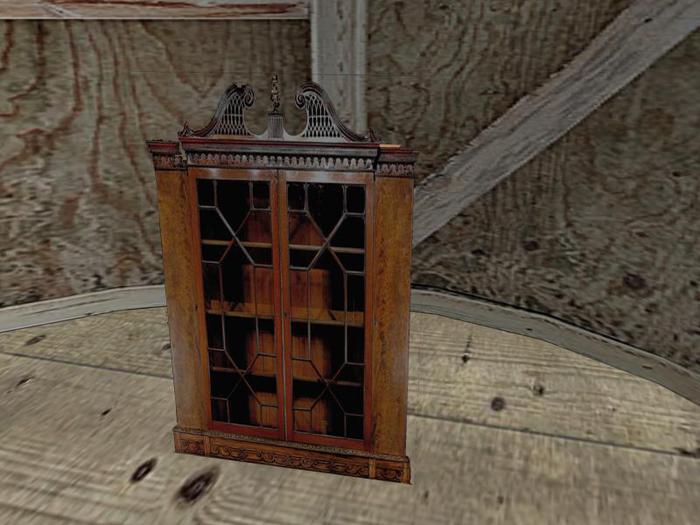antique glass cupboard