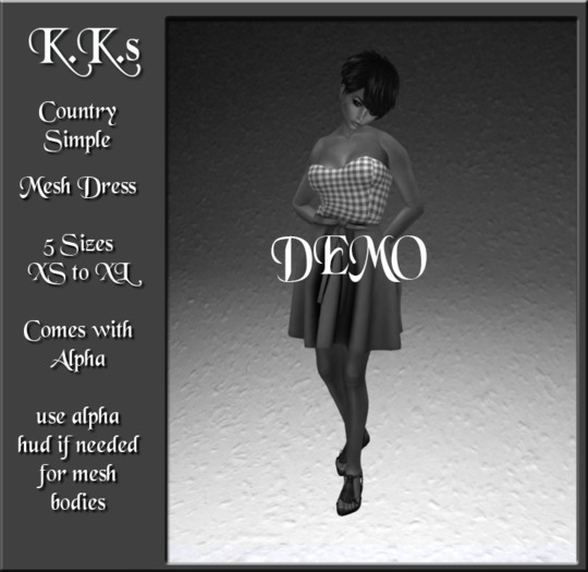 KKs Country Simple Dress (Mesh) DEMO