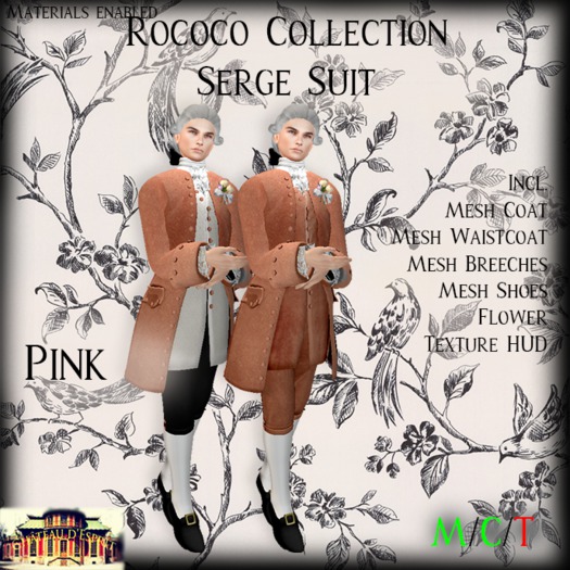 ~CdE~ Rococo Serge PINK Mesh Suit