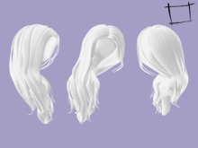 WC631 Long Thick Hair Brushed To Right