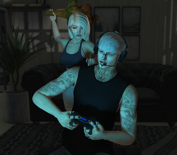 *!R.O!* Ignored BENTO Couple Pose w/ Mesh Teddy & Controller