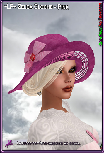 ~LP~ Zelda Cloche (BOXED) Pink
