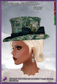 ~LP~Gilded Age Top Hat (BOXED) Green