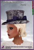 ~LP~Gilded Age Top Hat (BOXED) Purple