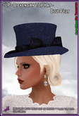 ~LP~Dickensian Top Hat (BOXED) Blue Felt