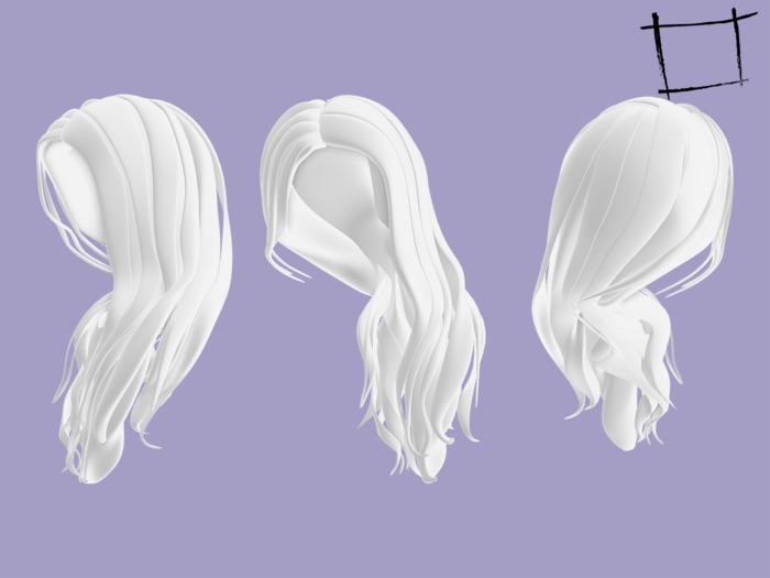 Full Perm Womens Long Thick Hair Brushed To Left