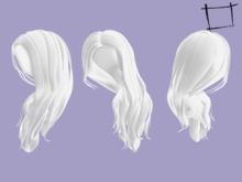 WC632 Long Thick Hair Brushed To Left