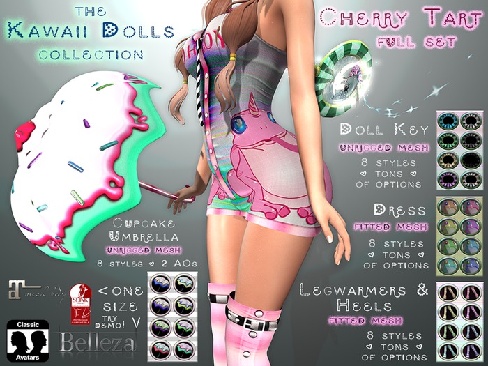 .:S.C:. Kawaii Dolls - Cherry Tart SET - ALL BODIES