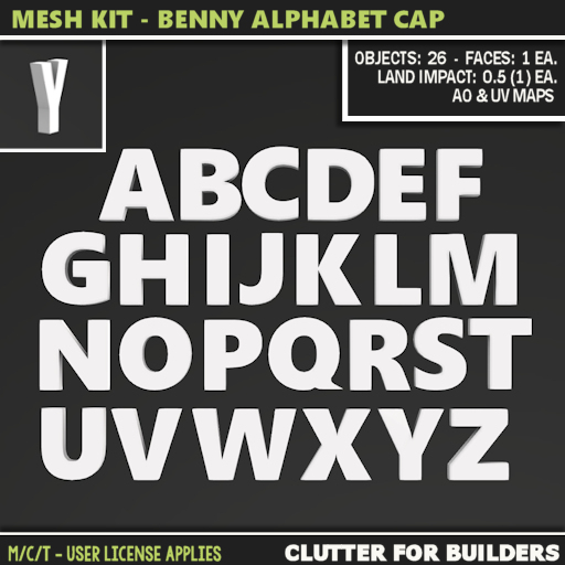 Clutter - Mesh Kit - Benny Alphabet Caps