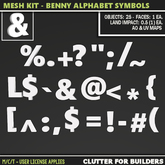 Clutter - Mesh Kit - Benny Alphabet Symbols