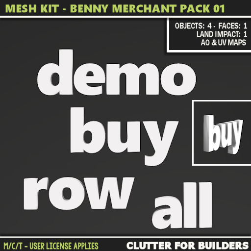 Clutter - Mesh Kit - Benny Merchant Pack 01