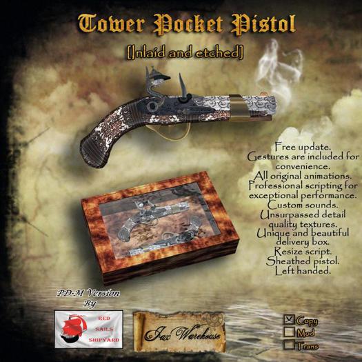 AA Tower Pocket Pistol  [Inlaid & etched] (PD-M) [BOX]