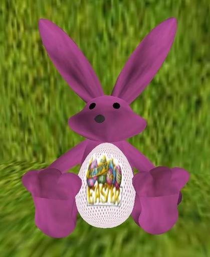 Pink bunny with Easter egg