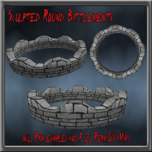 FCD FP Sculpted Castletops / Battlements Round