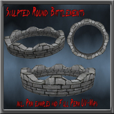 FCD FP Sculpted Castletops / Battlements Round