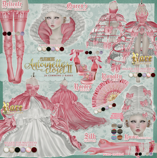 CUREMORE / Antoinette's II / Rococo Hairstyle / Reds