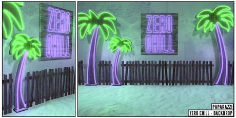 Second Life Marketplace - Paparazzi - BACKDROP - Zero Chill (green+purple)