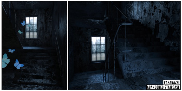 Paparazzi - BACKDROP - Abandoned Staircase- blue