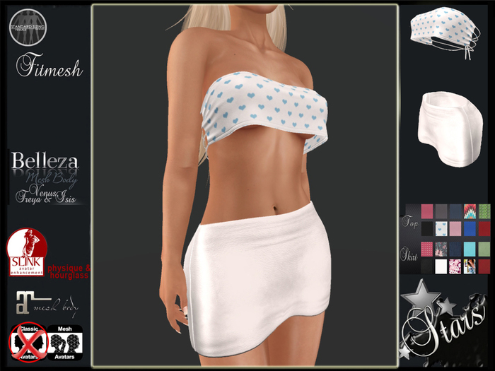 Stars - Maitreya skirt outfit, Slink, Belleza - Danni