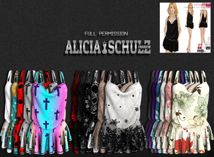 [AS] Texture for Meli Full Perm Ladies Draped Spaghetti Strap F