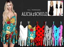 [AS] Texture for Meli Full Perm Ladies Draped Spaghetti Strap 3