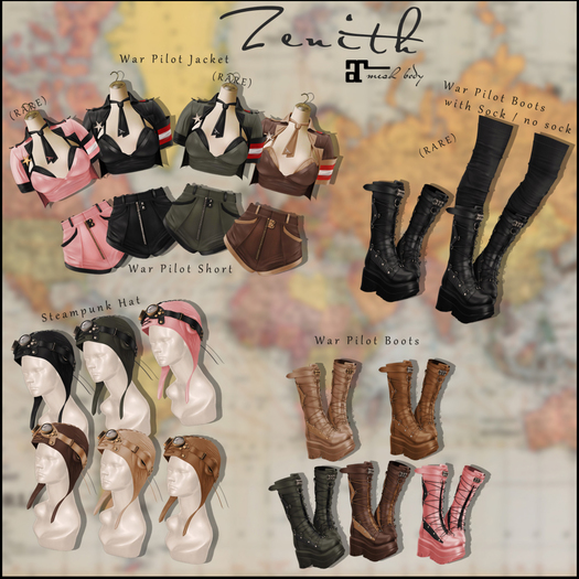=Zenith=War Pilot boots (Choco) -Maitreya