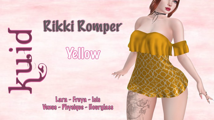 (kuid) Rikki Romper - Yellow (add me)