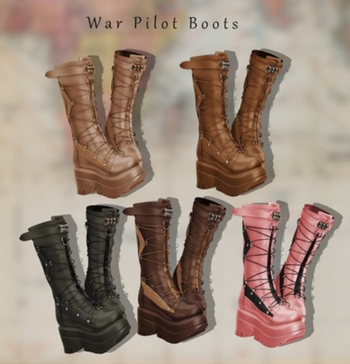 =Zenith=War Pilot boots (Begie) -Maitreya