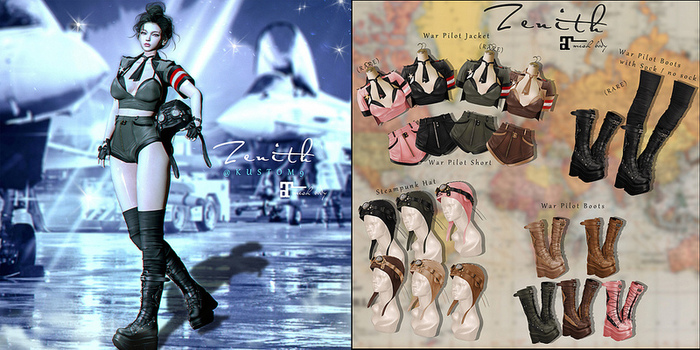 =Zenith=War Pilot boots (Begie) -Maitreya