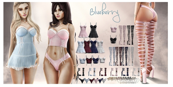 Blueberry - Cocodoll  Blue 5 PC SET