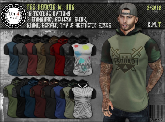 *10: 4 ~ Mesh ~ Tee Hoodie ~ Unpacker Hud