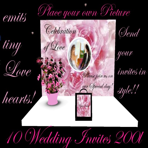 10 Rose Wedding invitations