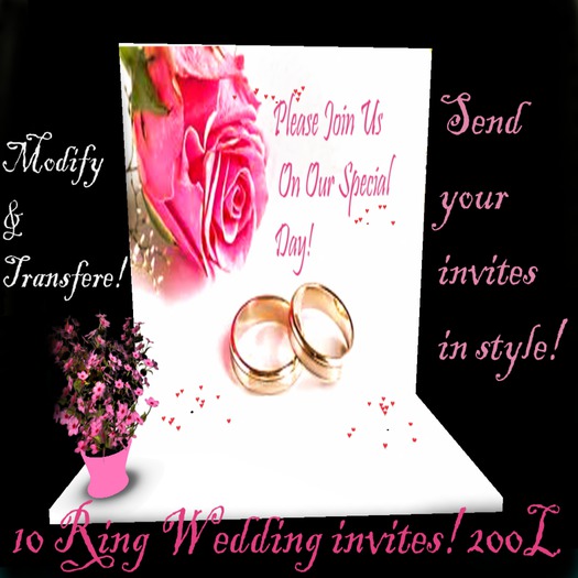 10 Ring wedding Invites
