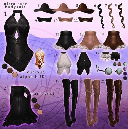 Moon Elixir - Coven - Maitreya - Dusty Rose 5 PC SET
