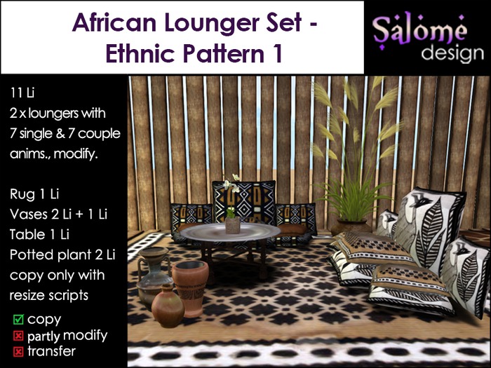 African Lounge Set - Ethnic Pattern 1