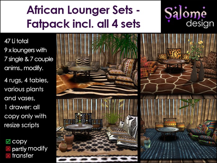 African Lounge Set - Fatpack Sales Box