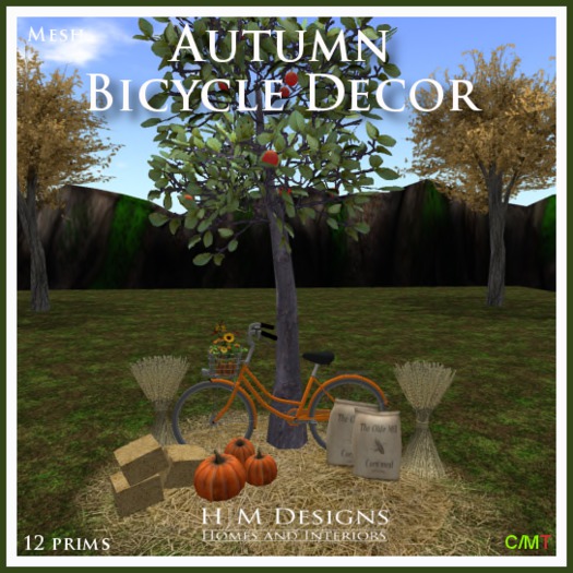Autumn Bicycle Decor Boxed