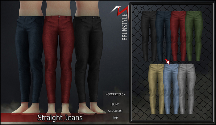 [BrunStyle] Straight Jeans - Light Blue