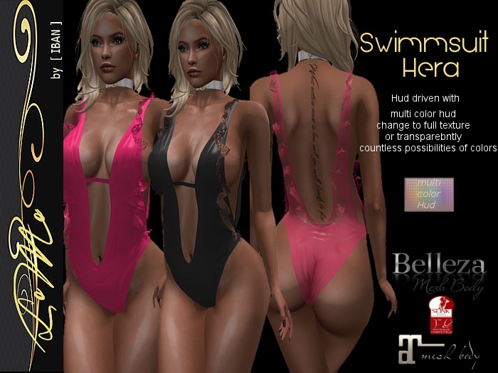 [ IBAN ] //100 MESH SWIMMSUIT  wHUD HERA MAITREYA SLINK BELLEZA