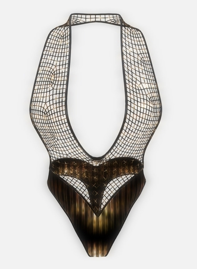 SWIMSUIT LACE - BLACK GOLD - MAITREYA B