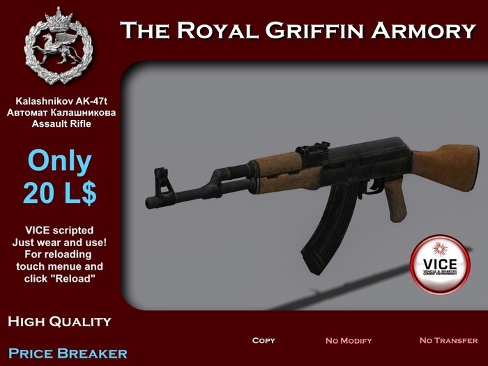 TRGA Automat Kalashnikov AK-47t Assault Rifle