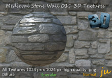 JU Medieval Stone Wall 011 3D Textures Full Perm