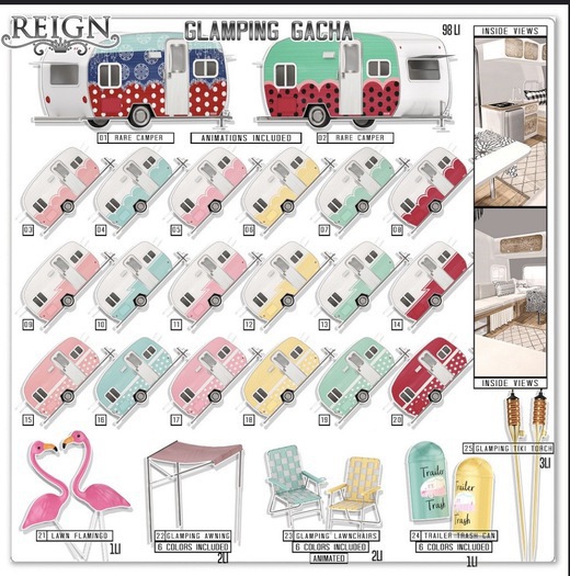 REIGN.- GLAMPING TRAILER- WATERMELLON #2 RARE