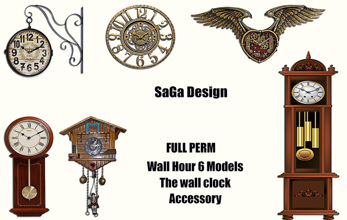 SaGa Design FULL PERM Wall Hour 6 Models*