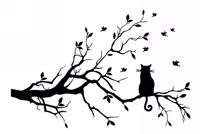 Wall Tattoo - Cat On Tree