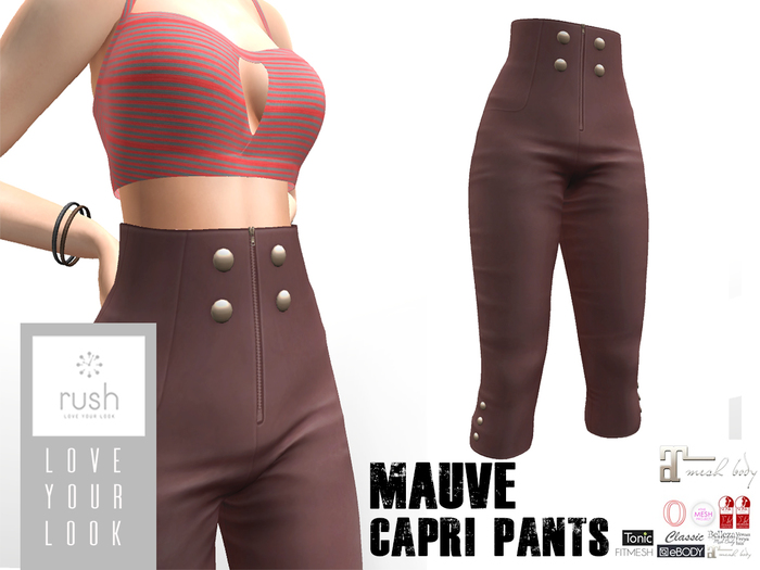 RUSH MAUVE Capri PANTS Pack