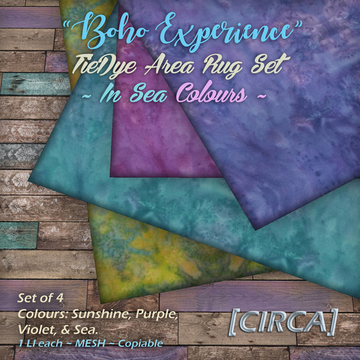 [CIRCA] Pkg - "Boho Experience" - TieDye Area Rug Set