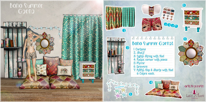 Luas Boho Summer Top & Short with Hud RARE